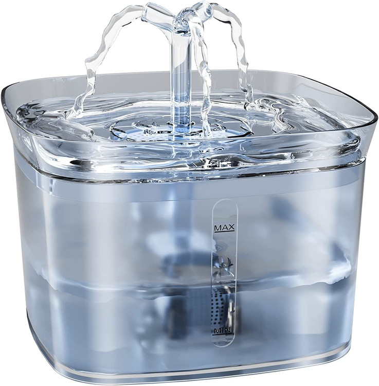 آبخوری گربه، آبخوری سگ با ظرفیت 2.6 لیتری فوق العاده آرام، تنظیم جریان آب 3 سرعته