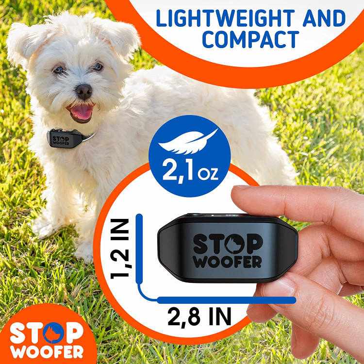 وزن آن تنها 2.1 اونس است که آن را نه تنها یک سگ بزرگ با قلاده پارس مناسب میکند برای سگ های متوسط قلاده بدون پارس مناسب میباشد