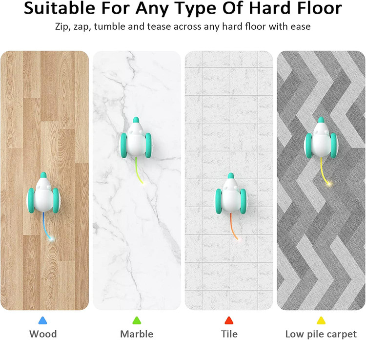 این از مواد ایمن و بادوام ساخته شده است، اسباب بازی گربه اتوماتیک POYAMOC کنجکاوی طبیعی بچه گربه شما را با حرکت سریع و نامنظم با یک نوار نوری رنگارنگ تحریک می کند