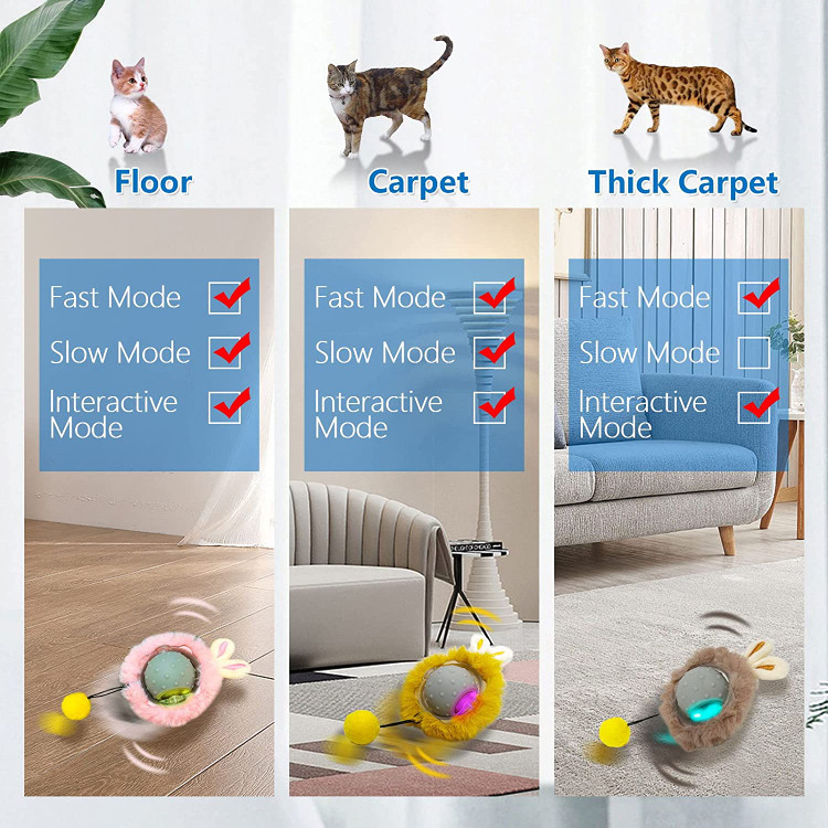 اسباب بازی های گربه اتوماتیک 5 دقیقه کارکرد، اسباب بازی های توپ گربه برقی به مدت 1 ساعت به طور خودکار متوقف می شوند.