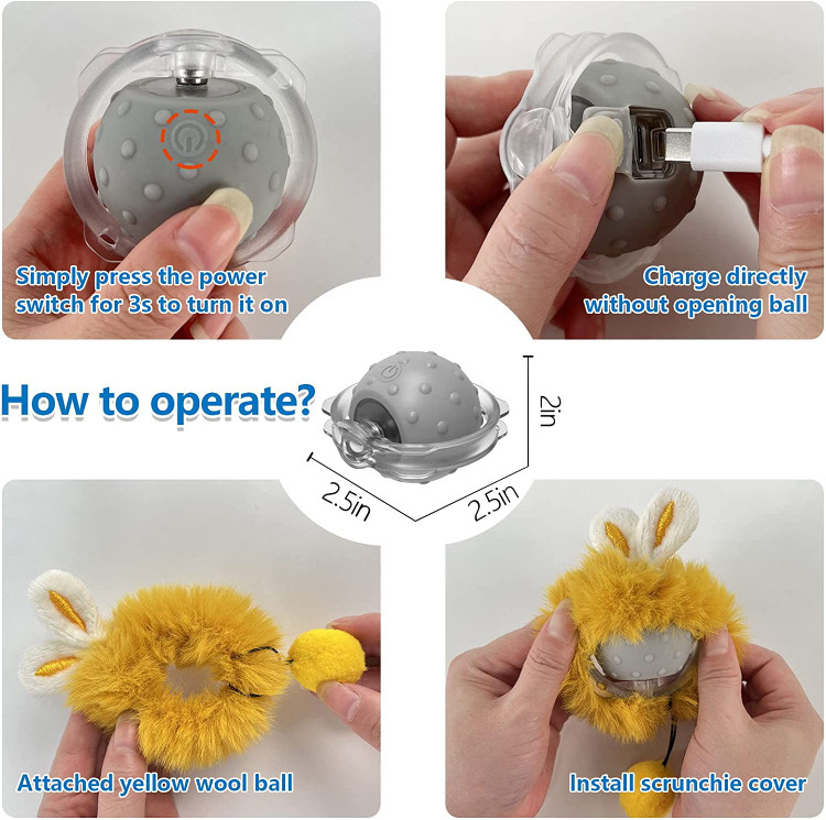 اگر در عرض 1 ساعت هیچ لمسی برای شروع وجود نداشته باشد، اسباب بازی های الکترونیکی گربه به طور خودکار به مدت 30 ثانیه شروع به کار می کنند و سپس وارد حالت آماده به کار می شوند و غیره.