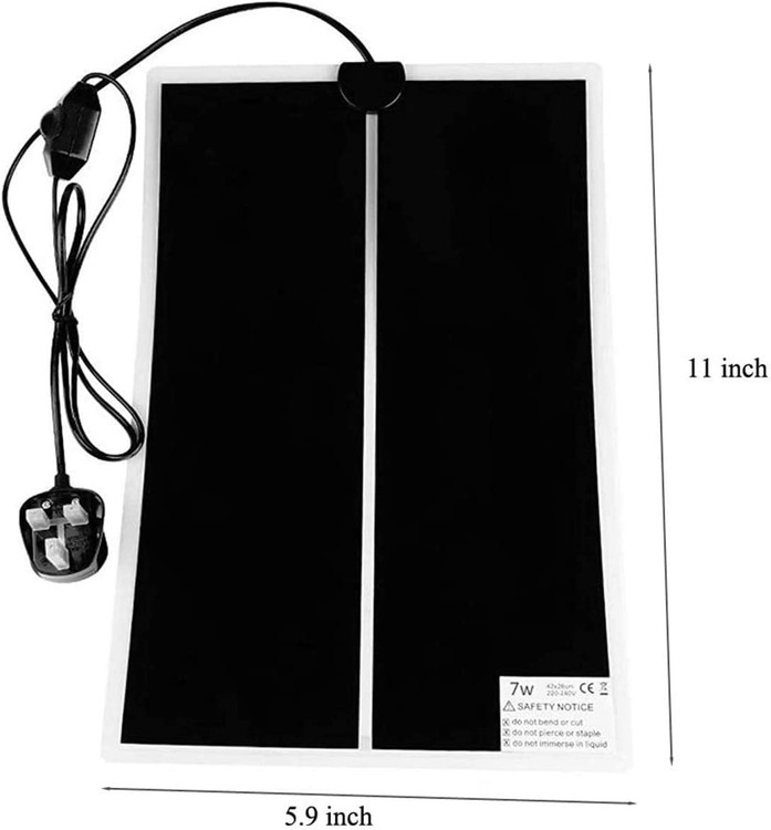 گرمایش آهسته تشک حرارتی خزندگان برای جلوگیری از گرمای بیش از حد طراحی شده است، حدود نیم ساعت طول می کشد تا دمای دقیق را در تراریوم دریافت کنید.