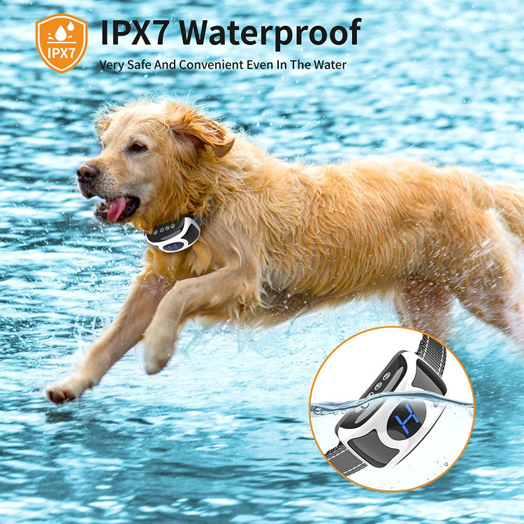 2 ساعت شارژ سریع و قلاده پارس ضد آب قلاده آموزش سگ با باتری لیتیومی داخلی قابل شارژ است