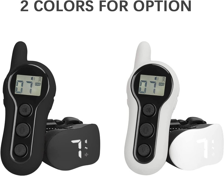 3 حالت آموزش برای انتخاب آزاد و 7 سطح قابل تنظیم: صدا، لرزش و شوک الکتریکی، ایمن برای آموزش سگ. با کنترل از راه دور مناسب برای تنظیم و تنظیم آسان تر.