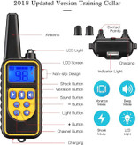 قلاده آموزش سگ با 0-99 سطح تنظیمات برای تحریک الکتریکی، لرزش، نور و صدا. مناسب برای تمام سگ ها قلاده TPU بادوام و قابل تنظیم (16 تا 62 سانتی متر) که می تواند برای سگ های کوچک و متوسط مناسب باشد.