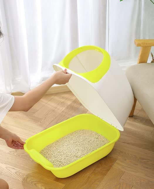 این جعبه زباله محصور به گربه شما اجازه می دهد تا در اطراف حرکت کند، شادتر به توالت داخل سینی دسترسی پیدا کند