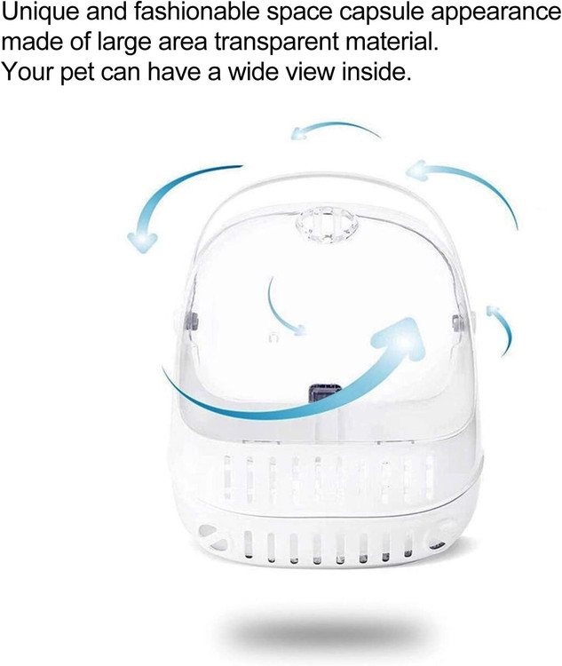 کوله پشتی حیوان خانگی ظاهر کپسول فضایی منحصر به فرد و شیک، از مواد شفاف مساحت بزرگ ساخته شده است. حیوان خانگی شما می تواند دید وسیعی به داخل داشته باشد.