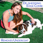 در این کیت یک برس Slicker سنتی و یک شانه فنری همه کاره با پینهای چرخان بلند و کوتاه متناوب موجود است.