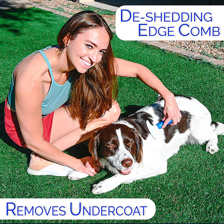 در این کیت یک برس Slicker سنتی و یک شانه فنری همه کاره با پینهای چرخان بلند و کوتاه متناوب موجود است.