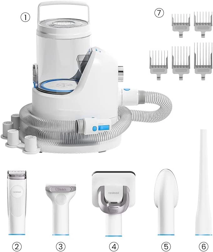 شانه گیره قابل تنظیم (3mm/6mm/12mm/18mm/24mm) برای کوتاه کردن موهای با طول های مختلف قابل استفاده است، شما به راحتی می توانید موهای حیوان خانگی خود را در خانه حالت دهید