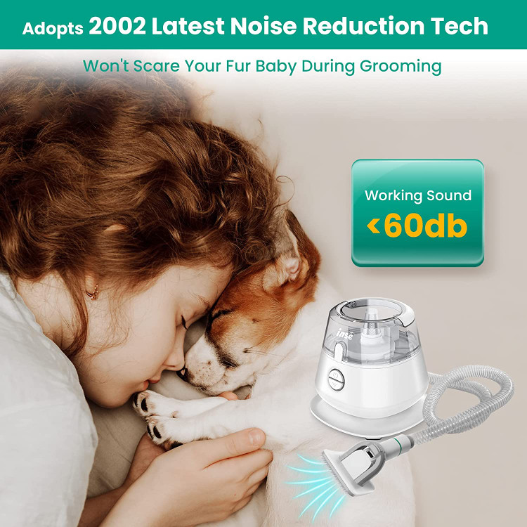 ست نظافت سگ ، گیره نظافت سگ ، جاروبرقی حرفه ای کم صدا ، نظافت حیوانات خانگی با مکش قوی، 5 ابزار نظافت حیوانات خانگی، جعبه گرد و غبار 1.2 لیتری، برای ریزش موهای ضخیم و نازک سگ، گربه، حیوانات خانگی