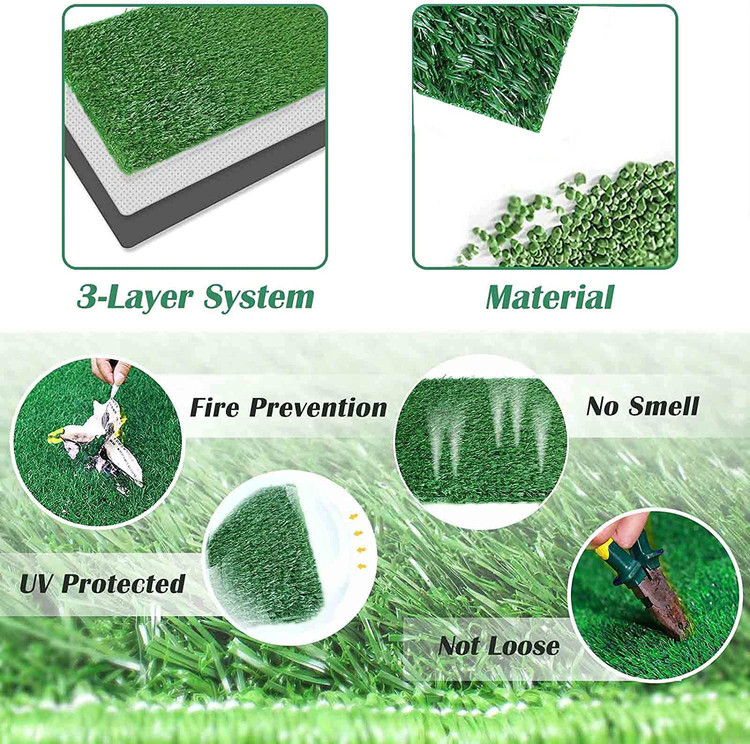 لایه دوم سینی توری حصیر چمن را تخلیه می کند و با گیره های بلند آن را از ادرار دور نگه می دارد.