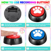 20 ثانیه پاک کردن ضبط: این دکمه های صحبت کردن سگ تا 20 ثانیه زمان ضبط را پشتیبانی می کند، که به شما امکان می دهد هر دستورالعملی را که می خواهید ضبط کنید و ضبط را چندین بار تکرار کنید