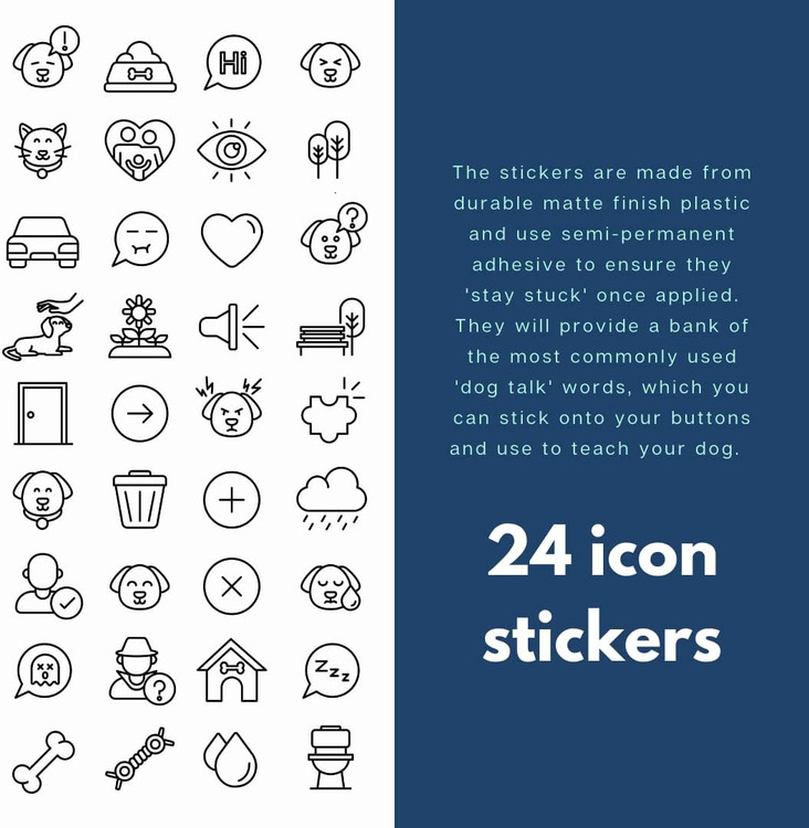 با فشار دادن آسان دکمه ها برای گفتن یک کلمه، ضبط شده روی هر دکمه با صدای خود، با صدای بلند و با کیفیت بالا.