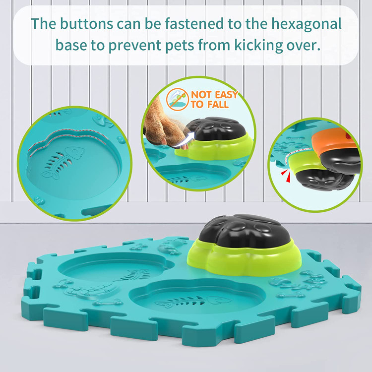 برقراری ارتباط با سگ ها و درک افکار آنها راحت است. پایه دکمه ها را در جای خود نگه می دارد تا از لیز خوردن و بیرون آوردن آنها برای جویدن جلوگیری کند