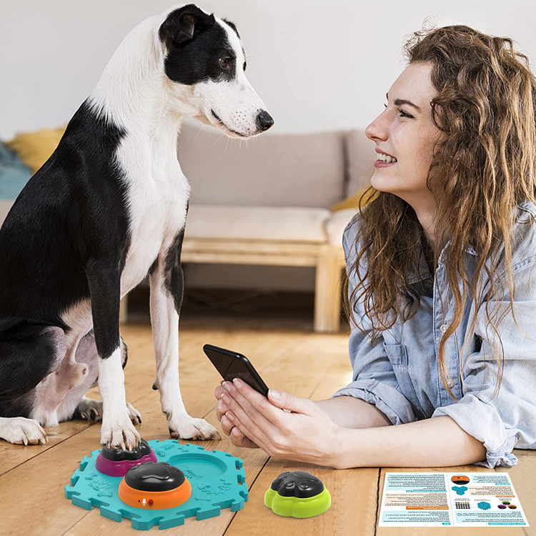 آموزش سگ دکمه های قابل ضبط به حیوان خانگی شما یاد می دهد که صحبت کند