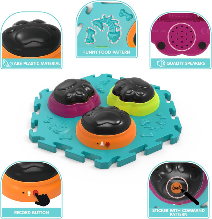 دکمه ها از مواد محکم ABS ساخته شده اند و توسط سگ ها آسیب نمی بینند.