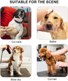 بانوج نظافت با کمربند ایمنی / ناخن گیر * 1 (طراحی مسدود کننده ایمنی)، سوهان ناخن * 1، شانه حیوان خانگی * 1 (دندان های فولادی ضد زنگ سر گرد) / قیچی نظافت * 2 / مسواک تمیز کننده * 2 عدد / جعبه ذخیره ابزار * 1.