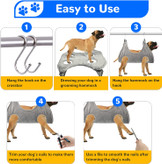 این بانوج نظافت سگ به شما این امکان را می دهد که بیشتر کارهای نظافت حیوان خانگی خود را در زمان انجام برنامه خود در محل خود انجام دهید، مانند کوتاه کردن ناخن، کوتاه کردن مو، استفاده از دارو، حمام کردن، نظافت زیبایی و غیره.