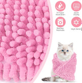 ساخته شده از پارچه شنیل میکروفیبر نرم و محکم. حوله شمی میکروفیبر چنیل تا 7 برابر وزن خود را در آب نگه می دارد و 8 برابر سریعتر از حوله پنبه ای معمولی - بدون بوی "سگ خیس" است.