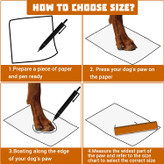 لطفاً قبل از سفارش، پای حیوانات خانگی خود را طبق روش ارسال شده در تصویر اندازه بگیرید