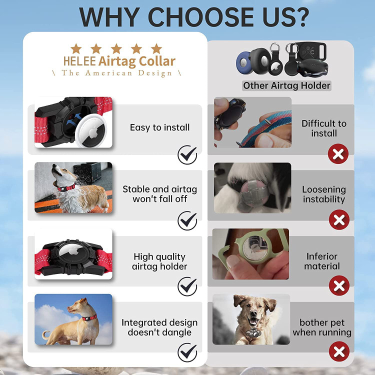 این قلاده سگ Air Tag دارای 3 رنگ برای انتخاب است