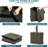 حصیر را می توان در هر دو طرف استفاده کرد، پارچه آکسفورد برای تابستان و مخمل خواب دار برای زمستان. همچنین می توان از آن به عنوان تخت حیوان خانگی استفاده کرد.