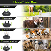 قلاده سگ برقی چهار عملکرد موثر با 0-100 سطح تحریک برای آموزش (بوق، ارتعاش، لرزش و حالت استاتیک و استاتیک) برای حل مشکلات رفتار غیرقابل کنترل سگ فراهم می کند.