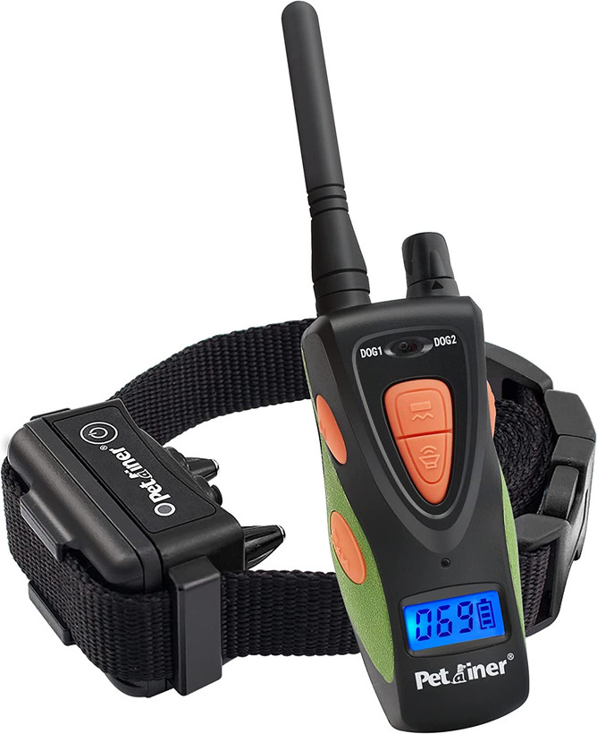 قلاده سگ برقی چهار عملکرد موثر با 0-100 سطح تحریک برای آموزش (بوق، ارتعاش، لرزش و حالت استاتیک و استاتیک) برند: Petrainer  کد : GA 350