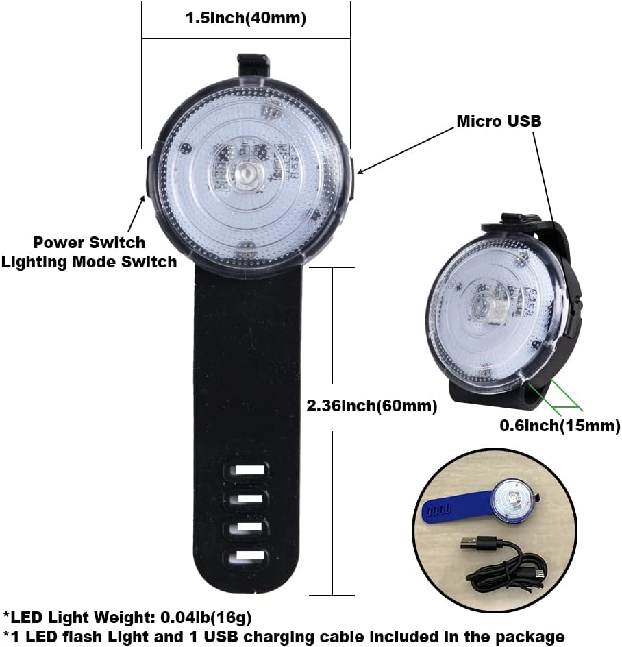  چراغ قلاده TSPRO LED یک راه سرگرم کننده و کاربردی برای حفظ دید 800 متری حیوانات خانگی در شب است و خیره کننده نیست.