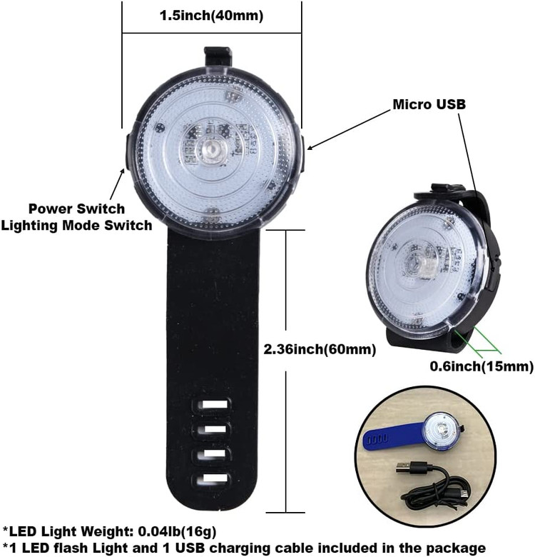 چراغ قلاده TSPRO LED یک راه سرگرم کننده و کاربردی برای حفظ دید 800 متری حیوانات خانگی در شب است و خیره کننده نیست.