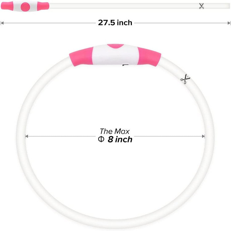 فقط یک انتهای لوله TPU را بکشید و آن را روی گردن سگ خود قرار دهید، سپس آن را دوباره به قلاده فشار دهید و با فشار دادن دکمه پاور سیلیکونی، حالت های فلاش را تغییر دهید
