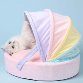 قسمت پایین تخت سگ گربه ما دارای پارچه آکسفورد، ضد لغزش و ضد رطوبت است که پایداری مطلوب را فراهم می کند، می توانید آن را در سالن، اتاق خواب یا اتاق مطالعه قرار دهید.