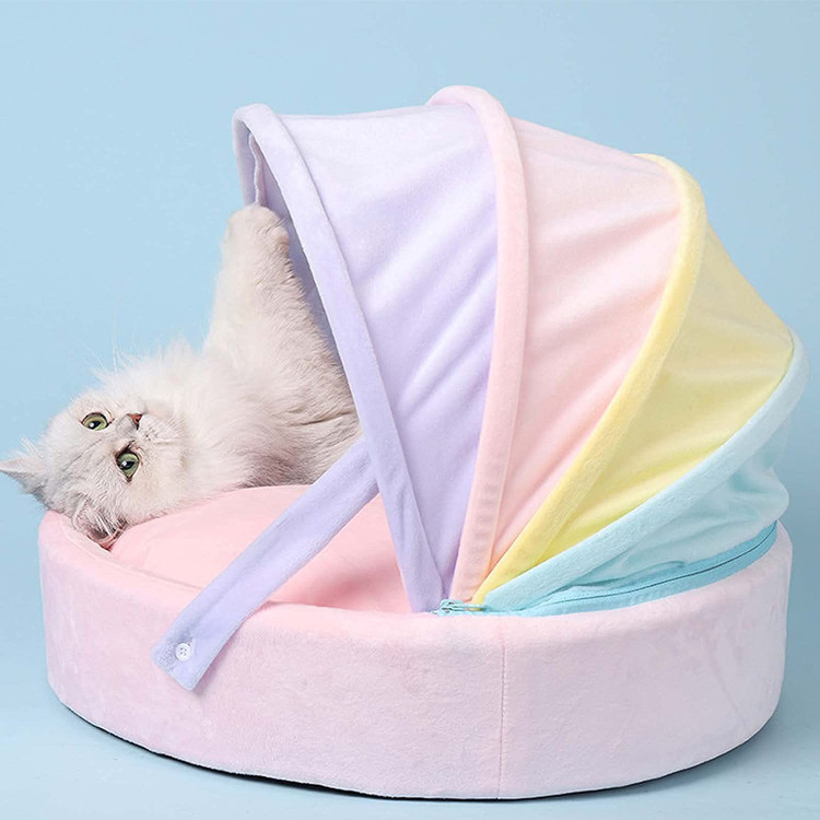 قسمت پایین تخت سگ گربه ما دارای پارچه آکسفورد، ضد لغزش و ضد رطوبت است که پایداری مطلوب را فراهم می کند، می توانید آن را در سالن، اتاق خواب یا اتاق مطالعه قرار دهید.