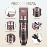 کیت نظافت حیوانات خانگی ما با پشتیبانی فنی 1 ساله ارائه می شود. اگر حیوان خانگی شما موهای بلند و پرپشتی دارد، توصیه می کنیم ابتدا از قیچی برای کوتاه کردن موها استفاده کنید تا از گیرکردن موی موی سگ و عدم کارکرد صحیح آن جلوگیری کنید.