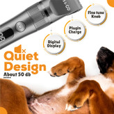 کیت نظافت حرفه ای سگ |ماشین نظافت حیوانات خانگی شارژی Paws & Go® | صدای کم برای انواع موهای ضخیم و بدون سیم| ست کامل، مناسب برای سگ و گربه | برند بریتانیایی