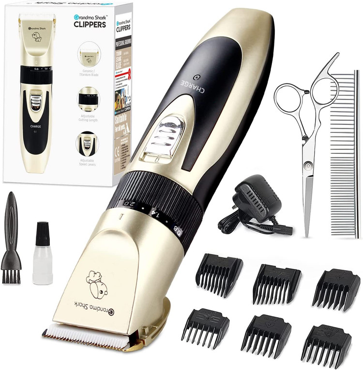 کیت نظافت حرفه ای ، ماشین اصلاح شارژی، کم صدا برند : GRANDMA SHARK کد : N 270