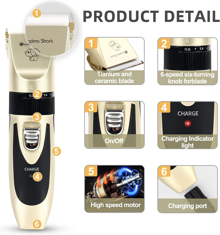 به لطف طراحی ارگونومیک و باتری قابل شارژ، نظافت با کیت نظافت سگ GRANDMA SHARK برای سگهای کوچک و بزرگ حتی برای سختترین مناطق هم بسیار راحت است.