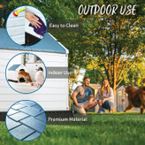 سقف کج آب را خیلی سریع منحرف می کند و از خانه سگ در برابر باران شدید محافظت می کند. سگ شما حتی در یک باران سیل آسا سالم و سلامت خواهد بود