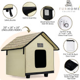 خانه گربه عایق بندی شده ما با در ایجاد شده است تا یک غار تخت آرام بخش ضد آب و هوا را برای دوست خشمگین شما فراهم کند