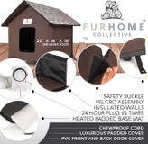 تخت خانه حیوان خانگی ما علاوه بر داشتن دیوارهای عایق ضد آب، دارای سقف و پایه کاملاً 100٪ ضد آب است و این اطمینان را می دهد که بچه گربه شما محافظت می شود و در طول شب گرم و ایمن می ماند.