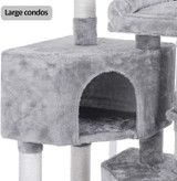 این عمارت گربه همچنین دارای یک بند لنگر دیواری برای اتصال آن به دیوار برای پایداری بیشتر در هنگام استفاده از چندین گربه به عنوان مرکز فعالیت است.