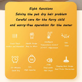 باد قوی است، مناسب موقعیت مستعد حیوان خانگی است، باد گرم از پایین می وزد، ابتدا پاها و شکم خشک می شوند که می تواند از خشک نشدن پاها و شکم جلوگیری کند.