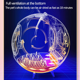 عملکرد کنترل دمای اتاق خشک کردن حیوان خانگی به شما این امکان را می دهد که دما را مطابق با ترجیحات حیوان خانگی خود تنظیم کنید تا حیوان خانگی شما راحت تر شود.