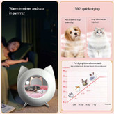 ایده آل برای حیوانات خانگی حساس به سر و صدا، این خشک کن کروی به طور قابل توجهی صدای باد را کاهش می دهد.