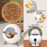 سشوار خانگی خانگی فقط 38 دسی بل در حالت کار است، اجاق خشک کن حیوان خانگی مجهز به عملکرد روشنایی برای استفاده آسان در شب است.