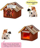 خت حیوان خانگی طرح خانه حیوان خانگی دوست داشتنی با تشک تخت;