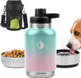 بطری آب مسافرتی سگ ( فناوری دو جداره ، استیل ضد زنگ و آب بندی شده با خلاء ) برند: Hemli کد : BO 60