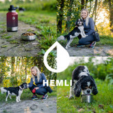 بخش پایینی یک کاسه غذای سگ قابل جدا شدن 7 اونس است. هر دو بخش قابل جدا شدن با روکش پلاستیکی بدون BPA پوشیده شده اند.