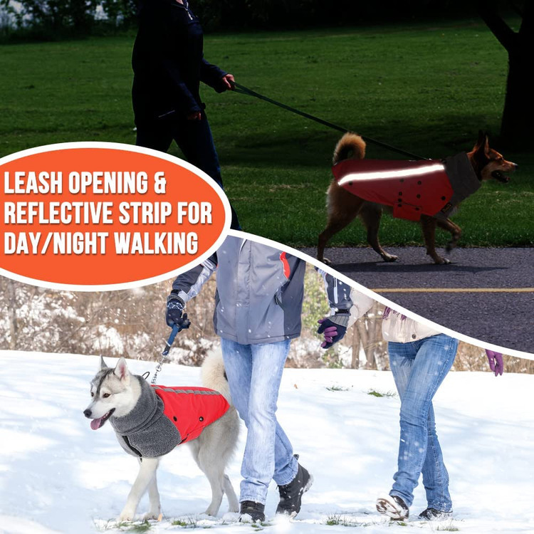 کت سگ با بندهای پا الاستیک که در اطراف پاهای پشتی حیوان خانگی شما نصب میشود تا کت در روزهای بادی بالا نرود و در عین حال بیشترین تحرک را حفظ کند.